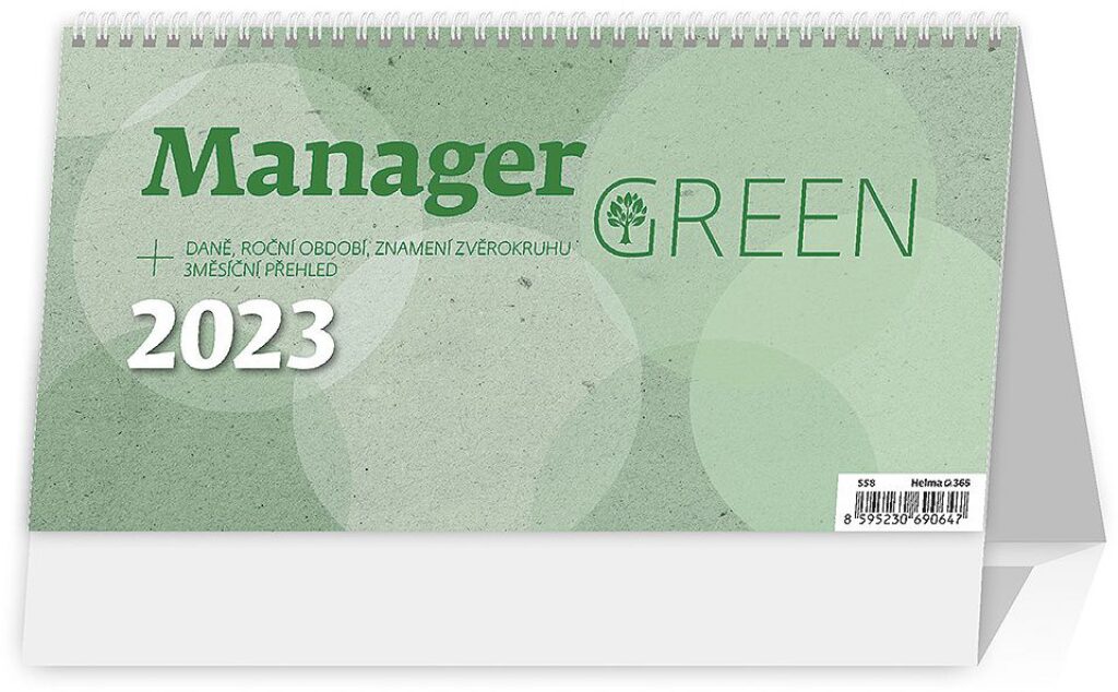 Plánovací kalendář Manager Green
