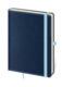 Notebook Double Blue L lined - Format: 145 x 205 mm /br Content: 192 Pages /br Lined notebook /br Paper grammage: 100 gr/br Practical paper pocket /br Pen holder /br 3 pages of stickers /br Design of stickers may vary
