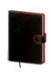 Tečkovaný zápisník Flip M černo/červený (čtverečkovaný)