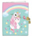 Notebook for Children with Lock - Rainbow Unicorn
