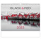 Calendar Black Red - Size: 45 x 31,5 cm /br Calendar: monthly international /br Number of sheets: 14 /br Advertising space: 45 x 7 cm