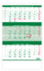 Tříměsíční kalendář zelený