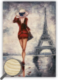 Wooden Picture Paris - Every piece is an original – there is a picture printed on a wooden material with natural structure. /br 34 x 48,5 picture  /br 1 picture on wood /br 1 hook for hanging the picture /br Name tag