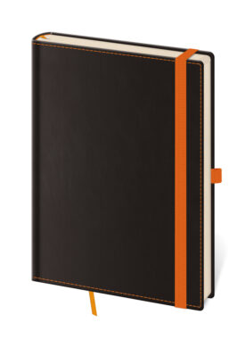 Notebook Black Orange L lined  (BB424-5)