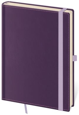 Notebook Double Violet L lined  (BB424-6)