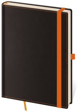Notebook Black Orange M lined  (BB434-5)