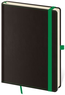 Notebook Black Green S dot grid  (BB445-3)
