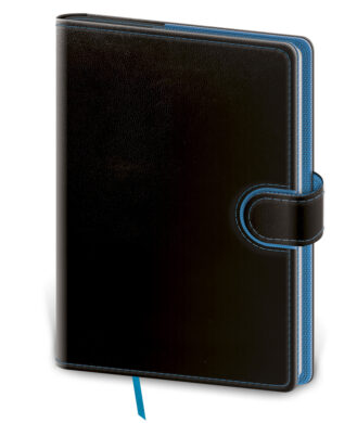 Notebook Flip L blank black/blue  (BFL421-2)