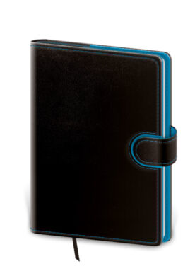 Notebook Flip L lined black/blue  (BFL424-2)