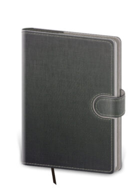 Notebook Flip L lined grey/grey  (BFL424-7)