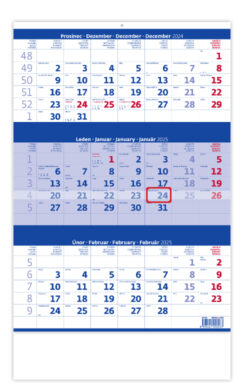 Tříměsíční kalendář modrý  (N205-25)