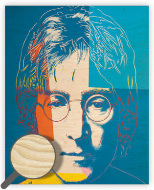 Wooden Picture John Lennon  (O024)