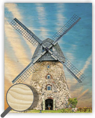 Wooden Picture Windmill  (O036)