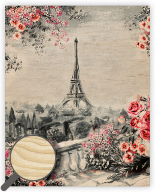Wooden Picture Eiffel Tower  (O047)