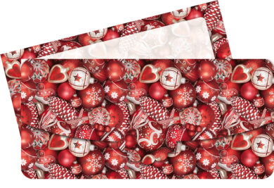 Blahopřání "RR" Vánoce 322 peněženka červené koule  (ZBA1010027-819322)