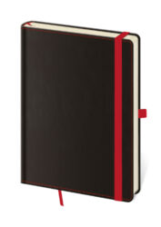 Notebook Black Red L lined