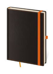 Notebook Black Orange L lined