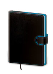 Notebook Flip L lined black/blue