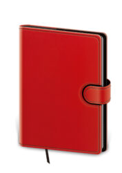 Tečkovaný zápisník Flip L červeno/černý (čtverečkovaný)