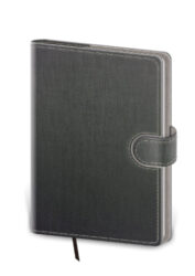 Tečkovaný zápisník Flip M šedo/šedý (čtverečkovaný)
