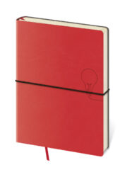 Tečkovaný zápisník Flexio L Red (čtverečkovaný)