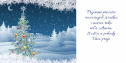 PF - karta s textom 20x10 - vianočný stromček