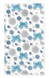 Sáček transparent potisk 200 x 350 Vánoce blue