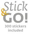 Over 300 coloured stickers